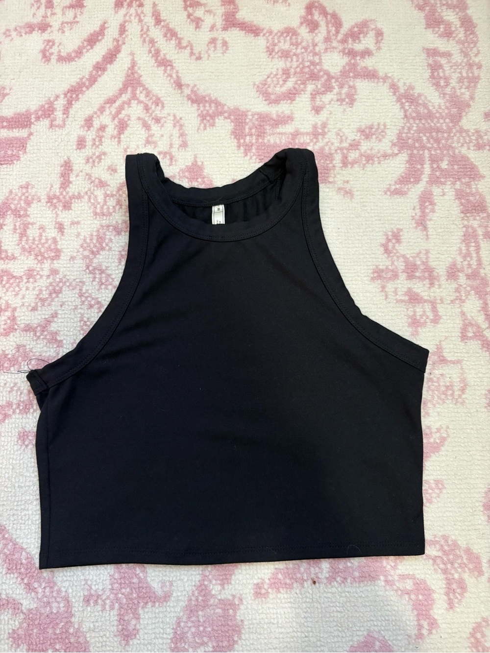 Aeropostale black high-neck athletic crop tank top